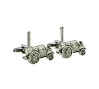 English Made Pewter Stephensons Rocket Steam Train Cufflinks Presented in a Box