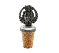 English Made Pewter Viking Goddess of Love Freya Wine Bottle Stopper, 70 x 31 mm, Cork Base with Velvet Pouch