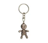 English Made Pewter Voodoo Doll Design Keyring, 84 x 25 mm, Gift Pouch Included