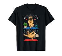 English Mastiff Doing Yoga Inhale - exale DIGOR Funny T-Shirt