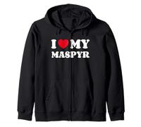 English Mastiff Great Pyrenees Mix I Love My Maspyr Zip Hoodie