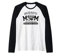 English Mastiff mom Like a Normal mom Except Much Colour Raglan Baseball Tee
