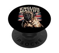 English Mastiff UK Flag - Distressed British Dog Lover PopSockets Adhesive PopGrip