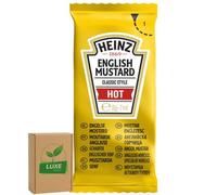 English Mustard Individual Sachets - Single Serve Portions Sachets (Pack of 200) - Compatible for Heinz By Luxe Bitez