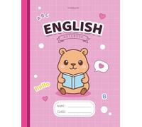 English Notebook: Cute Hamster School Notebook for Kids: Cute Animal Composition Notebook for School, Homework, Notes and Learning | Grid Paper | Soft Cover | 110 Pages | 8.5 x 11 in