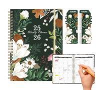 English Notebook Planner - July 2025 June 2026, Task Organizer with Daily Checklist, Agenda Pad with To-Do List, Productivity Tool, Planner Notebook for Work, Sports, Goal Setting