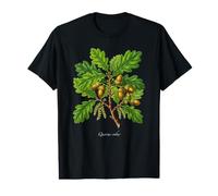 English Oak Plant Illustration Quercus robur Value Graphic T-Shirt