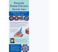 English Paper-Piecing Specialty Paper: 25 blank sheets | 8 1/2" x 11" | Print, cut, piece