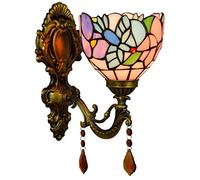 English Pastoral Retro Mirror Headlights Simple Pastoral Crystal Bedside Wall Lamp Aisle Bird Wall Lampl Lamp Decoration Wall Lamp