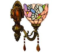 English Pastoral Retro Wall lamp Mirror Headlights Simple Pastoral Crystal Bedside Wall lamp Aisle Bird