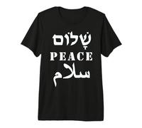 English Peace Arabic Salam Hebrew Shalom Language Premium T-Shirt