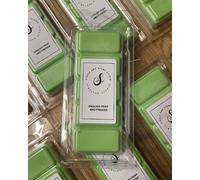 English Pear and Freesia 60g Natural Soy Wax Melt Snap Bar. Approx 50 hours of Fragrance. A beautifully rounded pear top meets freesia mild notes for This pure and fresh aroma. Handmade in UK.