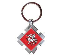 English Pendragon Anglo Saxon Luxury Jigsaw Shaped Metal Keyring And Gift Box