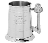 English Pewter Company 1 Pint 21st Birthday Key Handle Pewter Tankard. Personalised with Free Engraving [EP011]