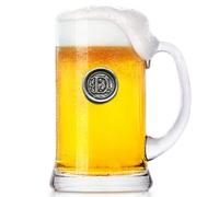 English Pewter Company 1 Pint Monogram Initial Beer Mug Glass Tankard - Personalised with Your Choice of Initial (D) [MON004]