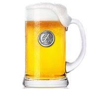 English Pewter Company 1 Pint Monogram Initial Beer Mug Glass Tankard - Personalized with Your Choice of Initial (Z) [MON026]