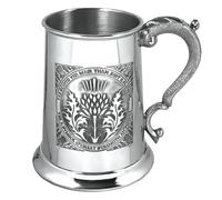 English Pewter Company 1 Pint Scottish Tae A Thistle Design Beer Mug Tankard [SG500]