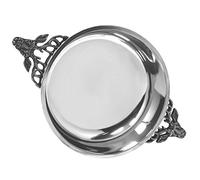 English Pewter Company 4.5" Pewter Stag Handle Quaich Whisky Tasting Bowl Loving Cup Personalised with Free Engraving [TQ103]