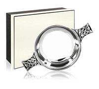 English Pewter Company 4" Celtic Pewter Quaich Whisky Tasting Bowl Loving Cup. Personalised with Free Engraving [PQ515]