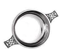 English Pewter Company 4" Celtic Pewter Quaich Whisky Tasting Bowl Loving Cup [PQ515]
