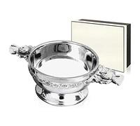 English Pewter Company 4" Thistle Handle Celtic Pewter Quaich Whisky Tasting Bowl Loving Cup. Personalised with Free Engraving [SQ903]