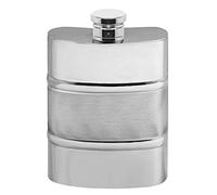 English Pewter Company 4oz Pewter Hip Flask with Satin Centre [SF552]