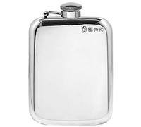 English Pewter Company 6oz Plain Pewter Hip Flask with Captive Top [SF435CT]
