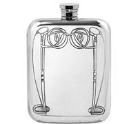 English Pewter Company Charles Rennie McIntosh 6oz Pewter Hip Flask [CRM334]