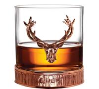 English Pewter Company Copper Stag Head Whisky Glass Tumbler with Pewter Base [STAG200]