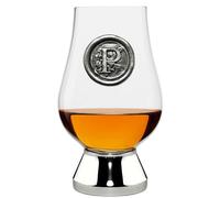 English Pewter Company Glencairn Personalised Whisky Glass with Monogram Initial - Unique Gifts for Men - with Your Choice of Initial 200ml [WGP216] (P)