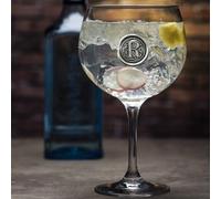 English Pewter Company Personalised Gin Glass with Your Choice of Initial - Unique Gift for Men or Women, Birthdays, Anniversaries (R) [MON318]