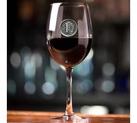 English Pewter Company Personalised Wine Glass with Your Choice of Initial (E) - Unique Gift for Men or Women, Birthdays, Anniversaries,Wedding [MON405] (E)
