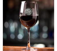 English Pewter Company Personalised Wine Glass with Your Choice of Initial (S) - Unique Gift for Men or Women, Birthdays, Anniversaries,Wedding [MON419] (S)