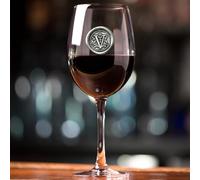 English Pewter Company Personalised Wine Glass with Your Choice of Initial - Unique Gift for Men or Women, Birthdays, Anniversaries,Wedding [MON422] (V)