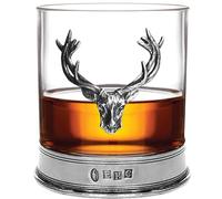 English Pewter Company Stag Head Whisky Glass Tumbler with Pewter Base [STAG104]