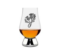 English Pewter Company Wee Glencairn Whisky Glass 70ml with Pewter Scottish Thistle Badge and Base Personalised with Free Engraving [WGP044]