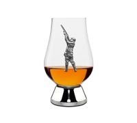 English Pewter Company Wee Glencairn Whisky Glass 70ml with Pewter Shooting Hunting Badge and Base Personalised with Free Engraving [WGP043]