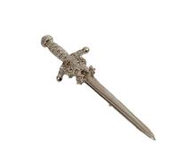 English Pewter Rampant Lion Sword Kilt Pin