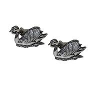 english pewter swan design cuff links, cufflinks gift boxed lovely, detailed, unique cufflinks in a gift box