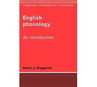 English Phonology 1ed: An Introduction (Cambridge Textbooks in Linguistics)