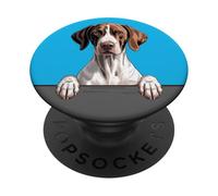 English Pointer Funny Peeking Pocket Puppy Dog Lover PopSockets Adhesive PopGrip