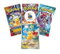 English Pokemon Booster Packs x 3 | Assorted Triple Pack Including 1 Rare Pokemon Card | Varying English Sets from Sword and Shield and Scarlet and Violet | Pokémon Cards | TCYM Authenticated |