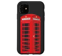 English red telephone booth, hand drawing Case for iPhone 11
