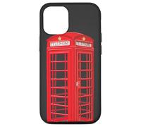English red telephone booth, hand drawing Case for iPhone 12/12 Pro