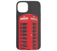 English red telephone booth, hand drawing Case for iPhone 15 Plus