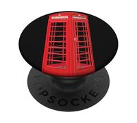 English red telephone booth, hand drawing PopSockets Adhesive PopGrip