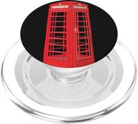 English red telephone booth, hand drawing PopSockets PopGrip for MagSafe