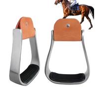 English Riding Stirrups - Ergonomic Aluminium Stirrups, Padded Safety Equipment | For Stable Farm Riding Area Trail Comfortable Support For Dressage Jumping And Free