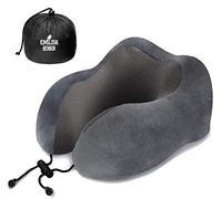 English Robin Neck Pillow Pure Memory Foam with Plush Velvet Cover Great Neck Support Perfect for Sleeping Travel Camping Road Trips Book Reading