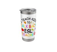 English Second Language Teach Teaching ESL Teacher Stainless Steel Insulated Tumbler
